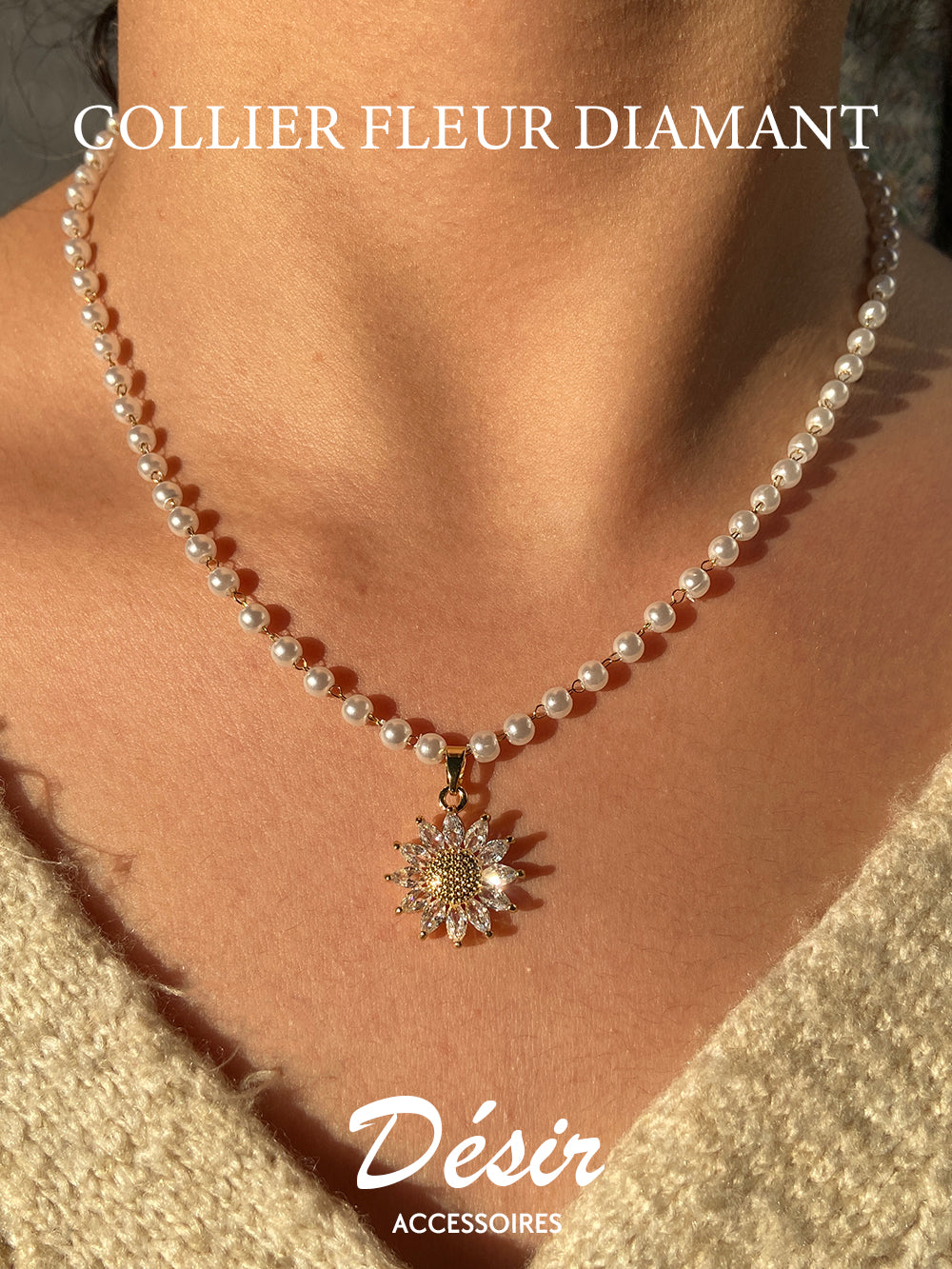 Collier Fleur Diamant