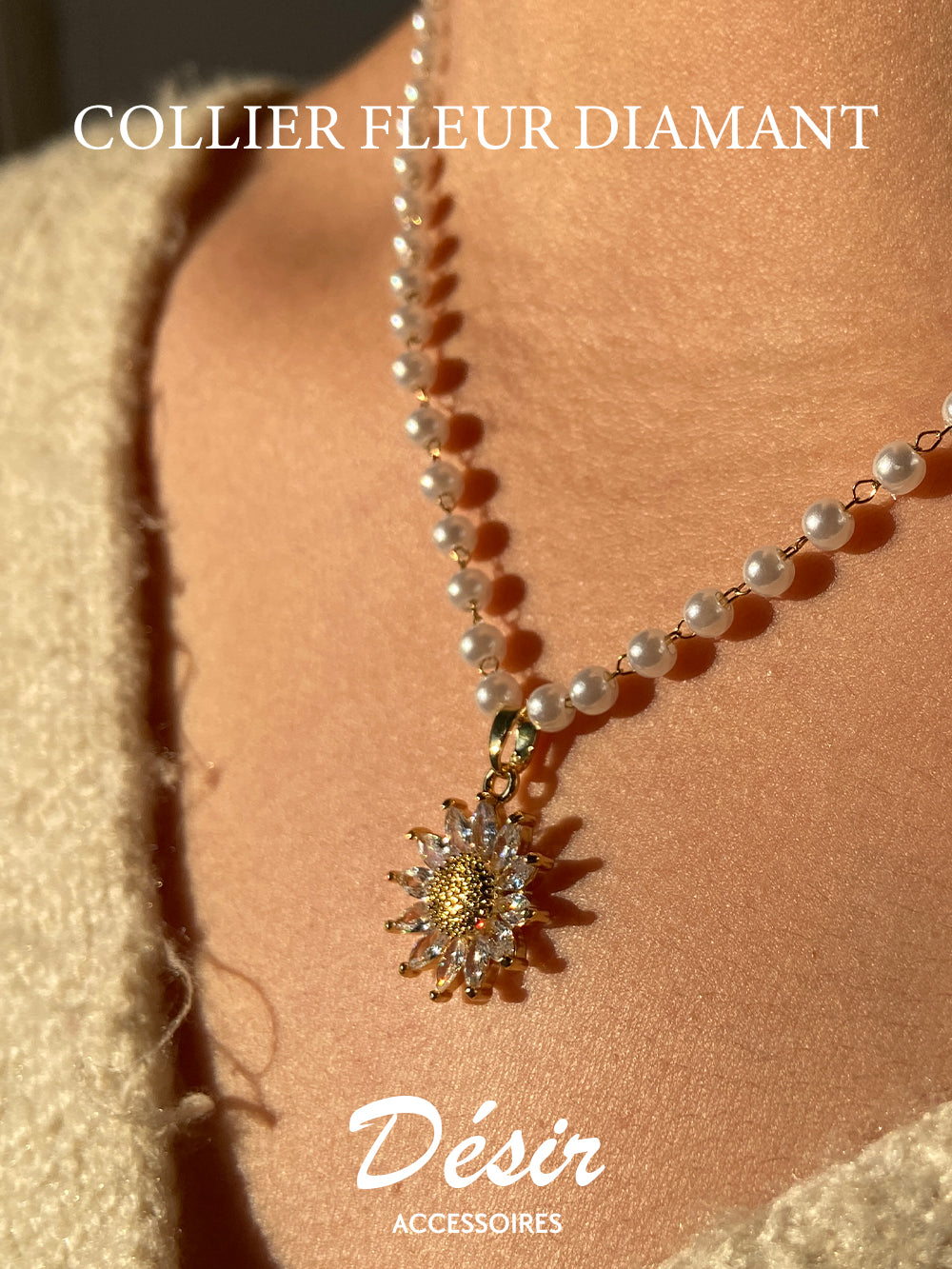 Collier Fleur Diamant