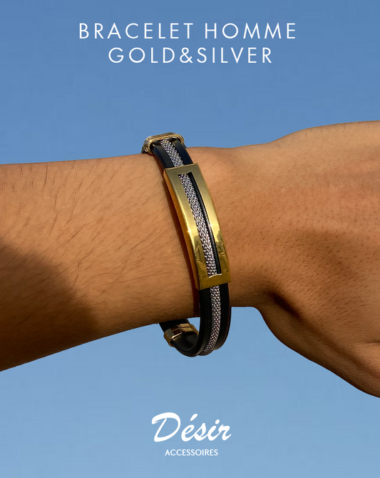 Gold&amp;Silver Men's Bracelet 
