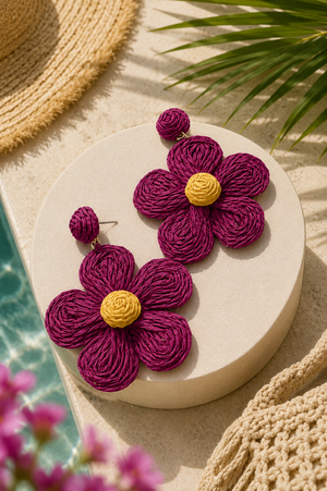Boucles d'Oreilles Fleur Raffinée